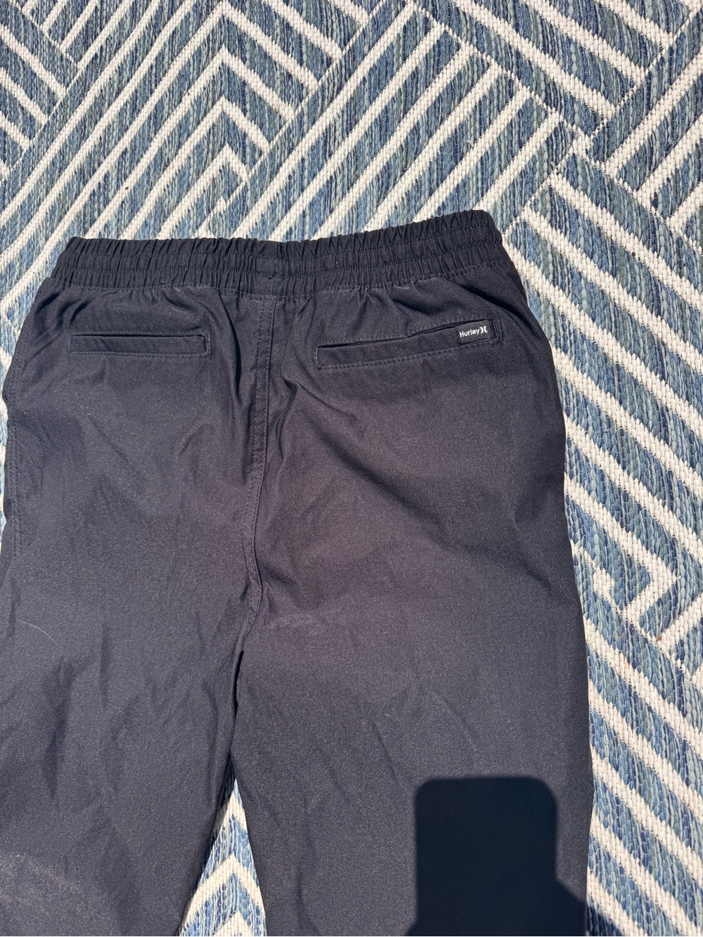 Hurley Black Casual Track Pants with White Logo - Picture 5 of 5